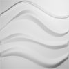Ekena Millwork Wave EnduraWall Decorative 3D Wall Panel, White, 19 5/8"W x 19 5/8"H WP20X20WVWH